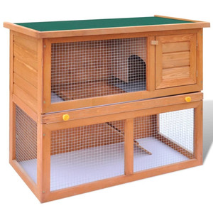 Outdoor Rabbit Hutch Small Pet Cage 1 Door Wood A949-273758
