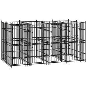 Outdoor Dog Kennel Steel 79.3 ft A949-3097939