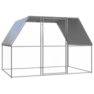 Chicken Cage Silver and Gray 9.8x6.6x6.6 Galvanized Steel A949-155889