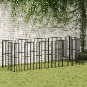 Dog Playpen Black Galvanized Steel Large Heavy Duty Dog Playpen A949-3209557