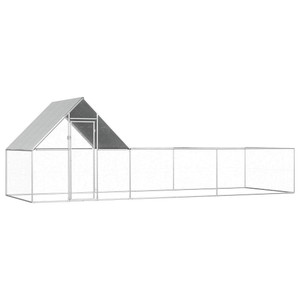 Chicken Coop 19.7'x6.6'x6.6'Galvanized Steel A949-144557