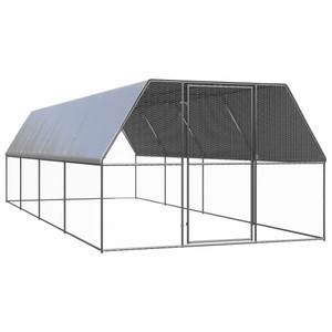 Outdoor Chicken Cage 9.8x26.2x6.6 Galvanized Steel A949-3154378