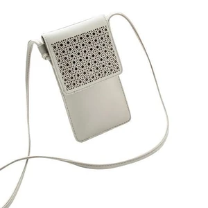 COLORS: PEWTER POWER - Multi Mini Transparent Phone And Credit Card Holder Cross Body Bag K290-13627032436771