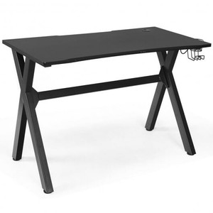Ergonomic Gaming Desk with Mousepad and Cup Headphone Holder B593-HW66316