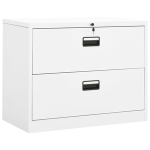 Filing Cabinet White 35.4"x18.1"x28.5" Steel A949-336286