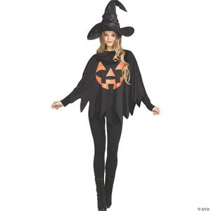 Jack o lntrn pmpkn poncho - adlt N274-MR01FW90709J
