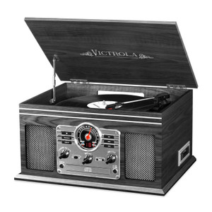 6-in-1 Victrola Entertainment Center C403-TDINN-VTA-200B-GRY