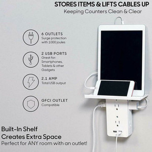 Executive Shelf Multi Charge Wall Outlet K290-32207789850710