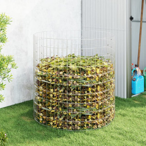 Garden Composter 39.4"x39.4" Galvanized Steel A949-3115944