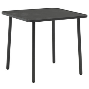 Patio Table Dark Gray 31.5"x31.5"x28.3" Steel A949-44258