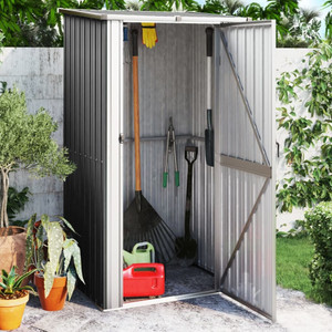 Garden Shed Anthracite 46.7"x38.2"x82.5" Galvanized Steel A949-150901