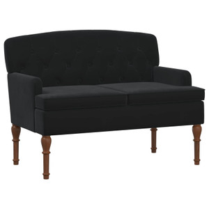 Loveseat with button tufted Black 43.70 x 25.59 x 31.10 in A949-42041849