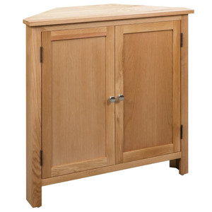 Corner Cabinet 31.4"x13.1"x30.7" Solid Oak Wood A949-247039