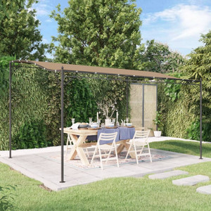 Canopy Taupe Polyester 13x10 ft Durable Canopy Rectangular A949-362396