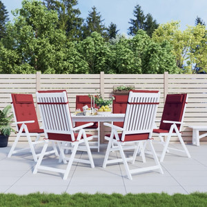 Highback Chair Cushions 6 pcs Wine Red Oxford Fabric A949-361903