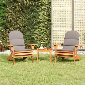 3 Piece Adirondack Patio Lounge Set Solid Wood Acacia A949-3152124