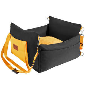 Dog Car Seat, Waterproof Dog Booster Seat for Car with Side Handles and A Storage Pocket, Clip-On S E415-CWZGQCZYSFSQ7UB6XV0