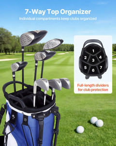 Golf Cart Bag, 7 Way Top Divider Organizer, Club Stand Bag with Full-length Divider, Handles, Dual  E415-GEFQGBLSB7GHZ97K0001V0