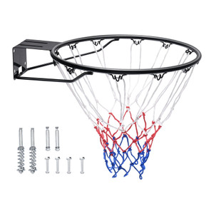 Basketball Rim, Wall Door Mounted Basketball Hoop, Heavy Duty Q235 Basketball Flex Rim Goal Replace E415-LK18CBZKYTST8P5VZV0
