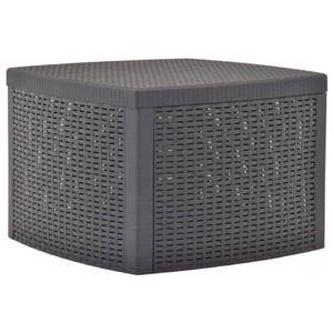 Side Table Mocha 21.3"x21.3"x14.4" Plastic A949-48776