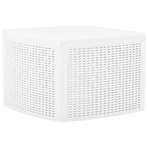 Side Table White 21.3"x21.3"x14.4" Plastic A949-48774