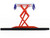 Automotive Double Scissor Lift "Chevron" White and Red "Double Scissor Lifts" Series 2 1/64 Diecast F977-16220C