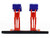 Automotive Double Scissor Lift "Chevron" White and Red "Double Scissor Lifts" Series 2 1/64 Diecast F977-16220C