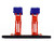 Automotive Double Scissor Lift "Chevron" White and Red "Double Scissor Lifts" Series 2 1/64 Diecast F977-16220C