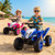 12V Kids Ride On ATV 4-Wheeler Quad with LED Lights and 7 mph Max Speed-Navy - Color: Navy D681-TQ10464US-NY