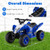 12V Kids Ride On ATV 4-Wheeler Quad with LED Lights and 7 mph Max Speed-Navy - Color: Navy D681-TQ10464US-NY