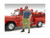 "Firefighters" 6 piece Figure Set (4 Males 1 Dog 1 Accessory) for 1/18 Scale Models by American Dio F977-76318-76319-76320-76321