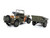 Willys Jeep 1/4-Ton Utility Truck Olive Drab with Trailer "United States Army" 1/43 Diecast Model b F977-23200-44