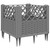 Garden Planter with Pegs Light Gray 17.1"x17.1"x17.1" PP A949-368008