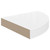 Floating Corner Shelves 2 pcs High Gloss White 9.8x9.8x1.5" MDF A949-323887