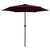 Garden Parasol with Aluminum Pole 106.3"x96.9" Bordeaux Red A949-47348