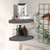 Floating Corner Shelves 2 pcs High Gloss Gray 9.8"x9.8"x1.5" MDF A949-323893