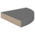 Floating Corner Shelves 2 pcs High Gloss Gray 9.8"x9.8"x1.5" MDF A949-323893