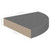 Floating Corner Shelves 2 pcs High Gloss Gray 9.8"x9.8"x1.5" MDF A949-323893