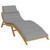 Sun Lounger Cushion Gray 73.2"x22.8"x1.6" Oxford Fabric A949-314159
