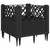 Garden Planter with Pegs Black 17.1"x17.1"x17.1" PP A949-368007