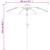 Garden Parasol Black 78.7"x88.2" Aluminum A949-47210