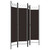 4-Panel Room Divider Brown 63"x70.9 A949-320703