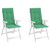 Garden Highback Chair Cushions 2 pcs Green 47.2"x19.7"x1.2" Fabric A949-43185
