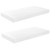 Floating Wall Shelves 2 pcs High Gloss White 19.7"x9.1"x1.5" MDF A949-323746