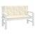Garden Bench Cushion Cream White 47.2"x(19.7"+19.7")x2.8" Oxford Fabric A949-315006