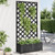 Planter with Trellis Black Solid Wood Fir A949-365481