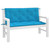 Garden Bench Cushion Light Blue 47.2"x(19.7"+19.7")x2.8" Oxford Fabric A949-315008