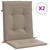 Garden Lowback Chair Cushions 2 pcs Taupe 39.4"x19.7"x1.2" Oxford Fabric A949-47562