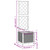 Garden Planter with Trellis Blue Grey 15.7x15.7x53.5" PP A949-318249