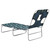 Folding Sun Lounger with Head Cushion Steel Leaves Print A949-310334